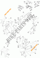 PLASTICOS para KTM 1190 RC8 R BLACK 2011