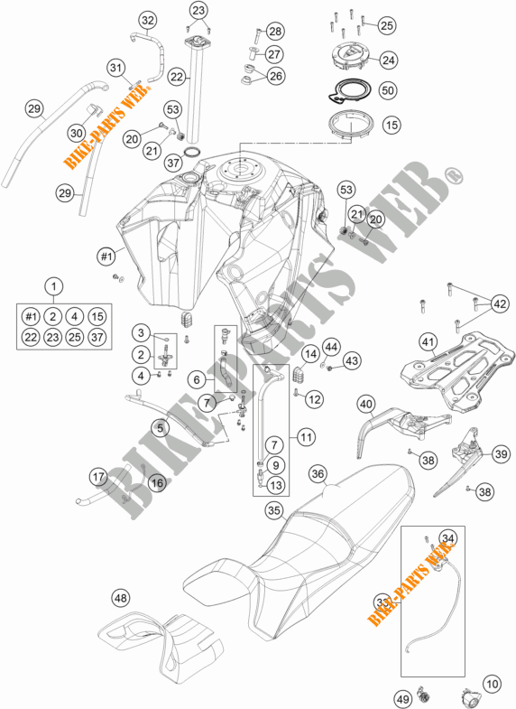 DEPOSITO / ASIENTO para KTM 1190 ADVENTURE R ABS 2016