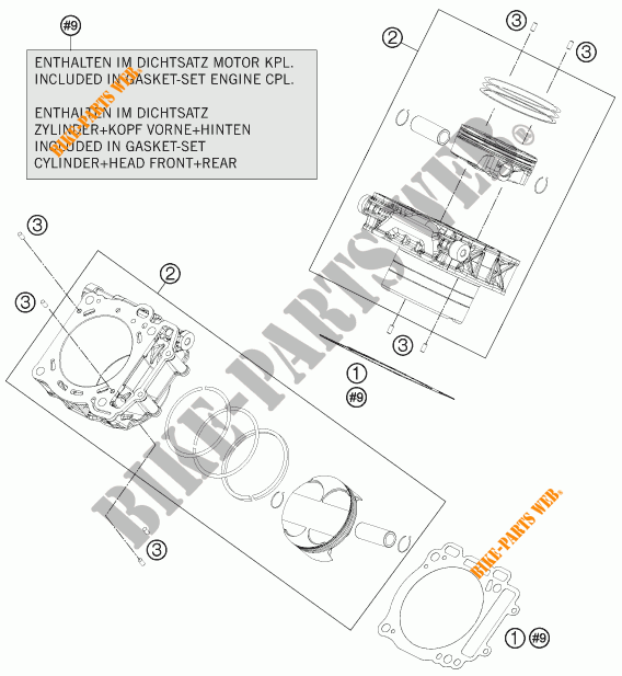 CILINDRO para KTM 1190 ADVENTURE R ABS 2015