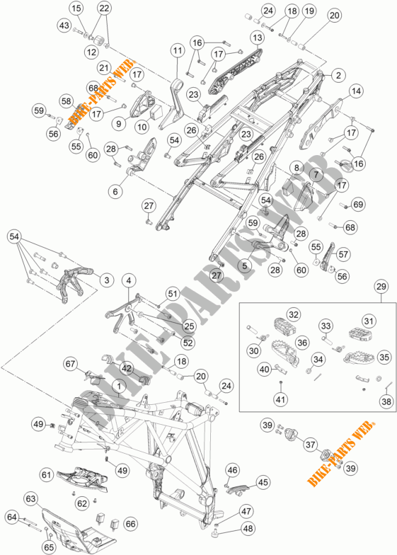BASTIDOR para KTM 1190 ADVENTURE ABS ORANGE 2016