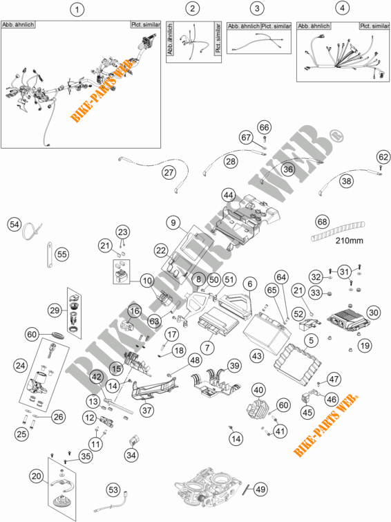 INSTALACION ELECTRICA para KTM 1190 ADVENTURE ABS GREY 2016