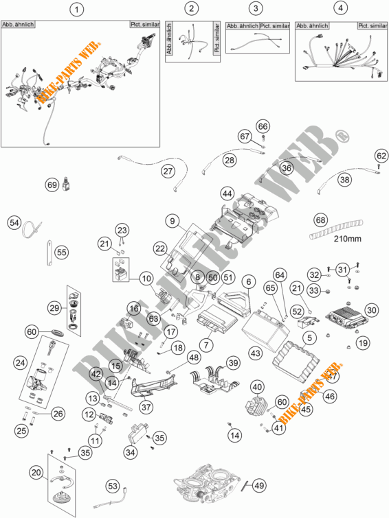INSTALACION ELECTRICA para KTM 1190 ADVENTURE ABS ORANGE 2016
