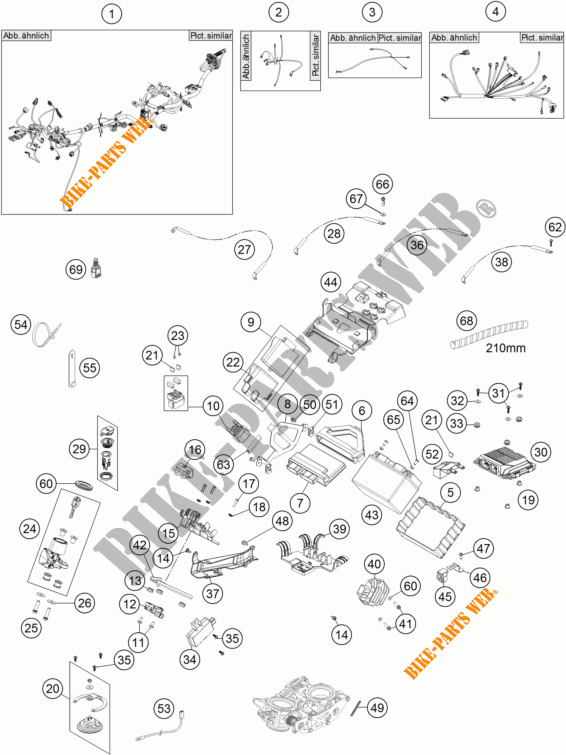 INSTALACION ELECTRICA para KTM 1190 ADVENTURE ABS GREY 2016