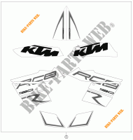 PEGATINAS para KTM 1190 RC8 R BLACK 2011