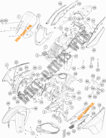 PLASTICOS para KTM 1190 ADVENTURE ABS ORANGE 2015