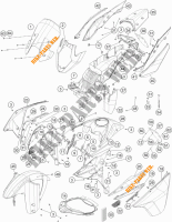 PLASTICOS para KTM 1190 ADVENTURE ABS ORANGE 2015