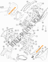 PLASTICOS para KTM 1190 ADVENTURE ABS ORANGE 2014