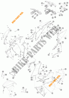 PLASTICOS para KTM 1190 RC8 R LIMITED EDITION AKRAPOVIC 2010