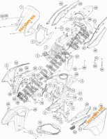PLASTICOS para KTM 1190 ADVENTURE ABS ORANGE WES. 2013