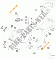 DEPOSITO / ASIENTO para KTM 1190 RC8 R 2010