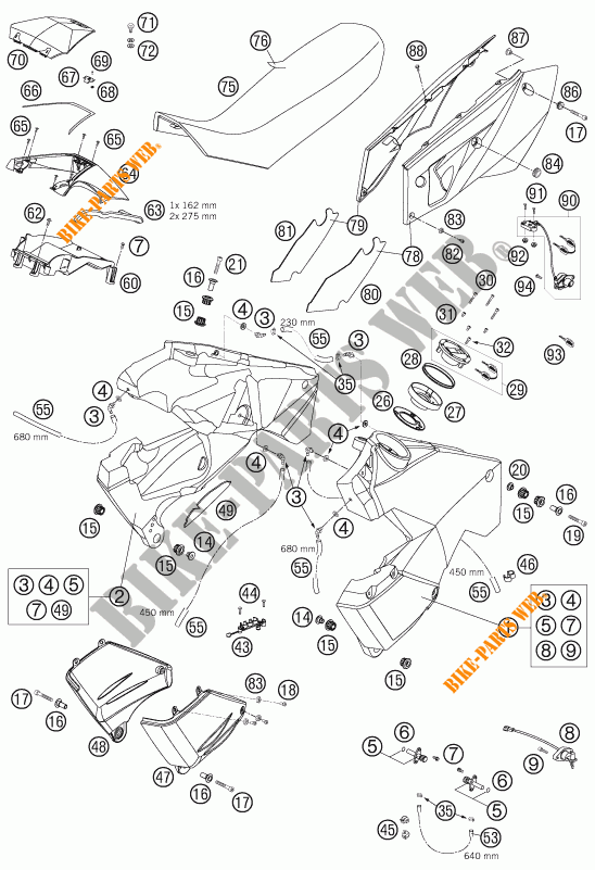 DEPOSITO / ASIENTO para KTM 990 ADVENTURE S 2007