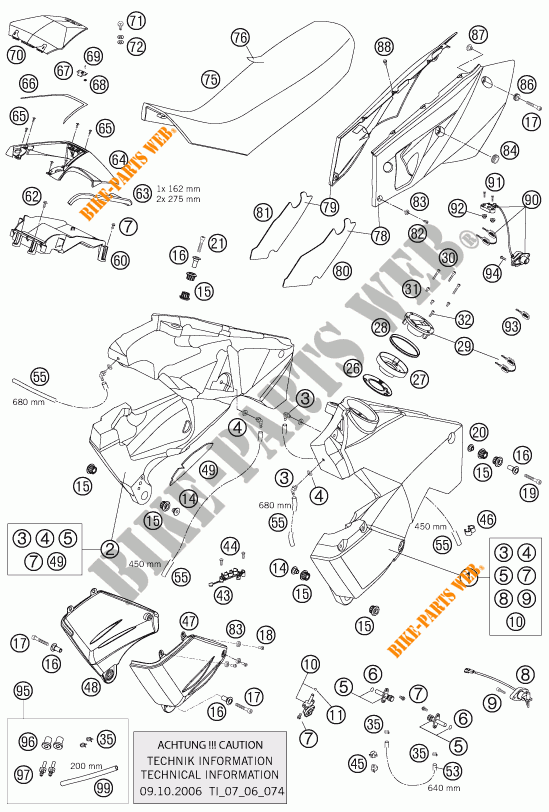 DEPOSITO / ASIENTO para KTM 990 ADVENTURE S 2006