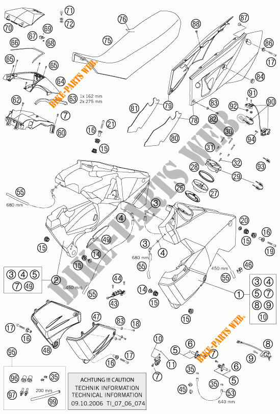DEPOSITO / ASIENTO para KTM 990 ADVENTURE S 2006