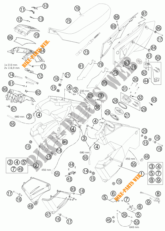DEPOSITO / ASIENTO para KTM 990 ADVENTURE R 2012