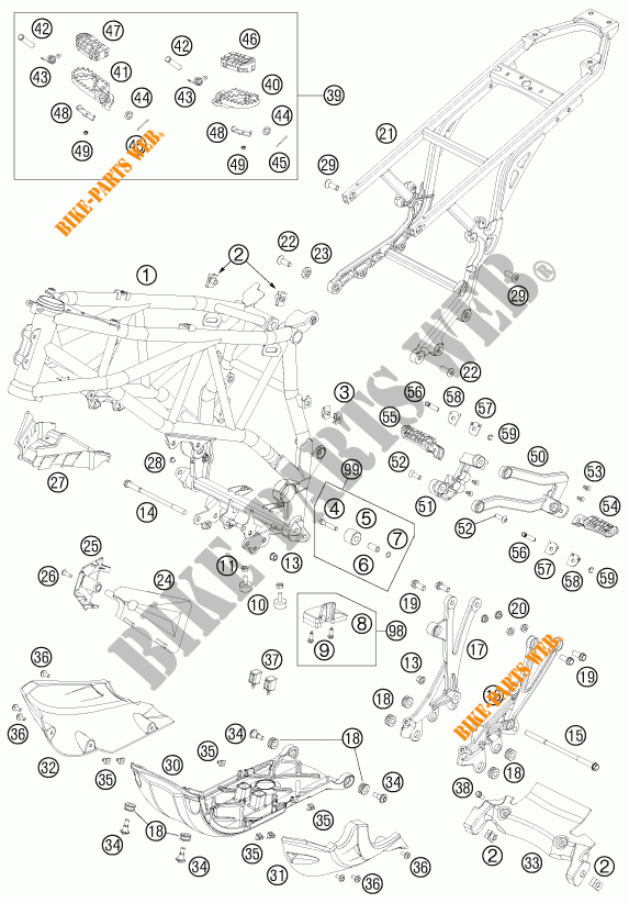 BASTIDOR para KTM 990 ADVENTURE R 2011