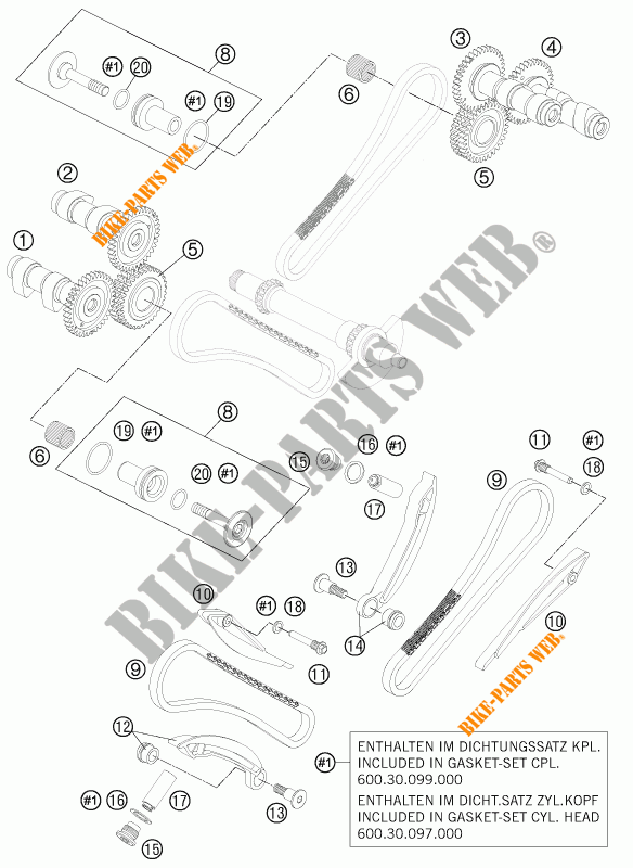 DISTRIBUCION para KTM 990 ADVENTURE R SPECIAL EDITION 2012