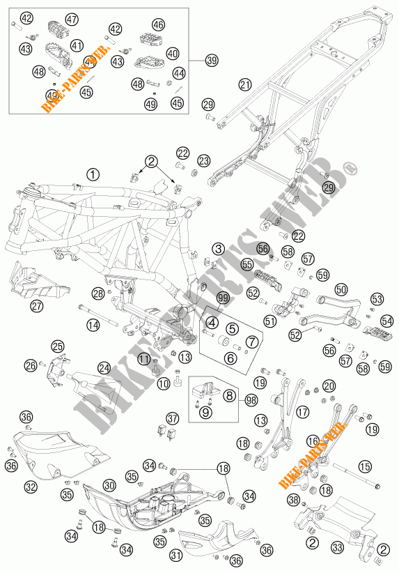 BASTIDOR para KTM 990 ADVENTURE R 2011
