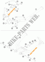 CABALLETE LATERAL / CENTRAL para KTM 990 ADVENTURE DAKAR EDITION 2011
