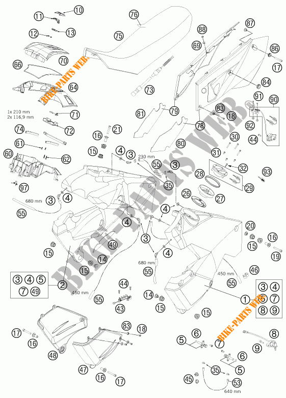 DEPOSITO / ASIENTO para KTM 990 ADVENTURE DAKAR EDITION 2011
