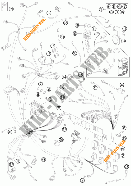 INSTALACION ELECTRICA para KTM 990 ADVENTURE WHITE ABS 2011