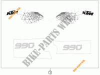 PEGATINAS para KTM 990 ADVENTURE ORANGE ABS 2011