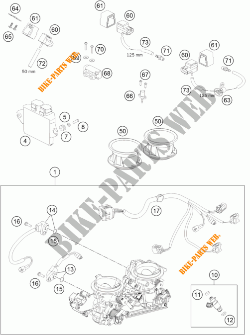 INYECCION para KTM 990 ADVENTURE ORANGE ABS 2011