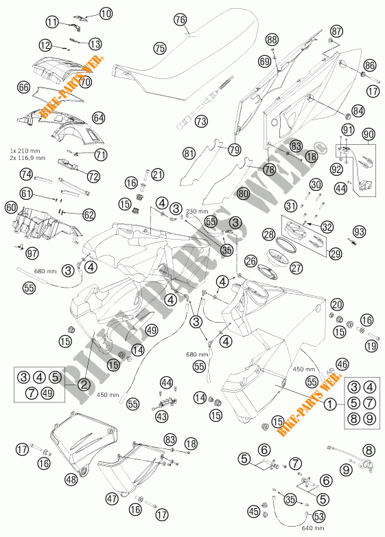 DEPOSITO / ASIENTO para KTM 990 ADVENTURE DAKAR EDITION 2011