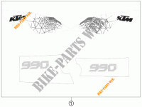 PEGATINAS para KTM 990 ADVENTURE ORANGE ABS 2011