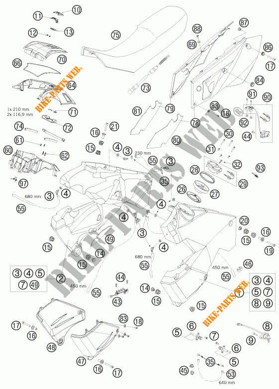 DEPOSITO / ASIENTO para KTM 990 ADVENTURE LIMITED EDITION 2010
