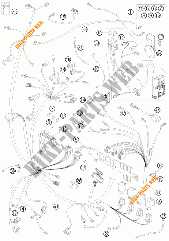 INSTALACION ELECTRICA para KTM 990 ADVENTURE ORANGE ABS 2010