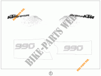 PEGATINAS para KTM 990 ADVENTURE WHITE ABS 2009