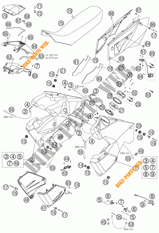 DEPOSITO / ASIENTO para KTM 990 ADVENTURE BLACK ABS 2007
