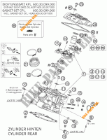 CULATA TRASERA para KTM 990 ADVENTURE ORANGE ABS 2007
