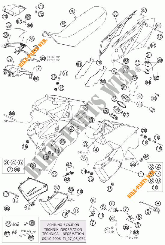 DEPOSITO / ASIENTO para KTM 990 ADVENTURE BLACK ABS 2006