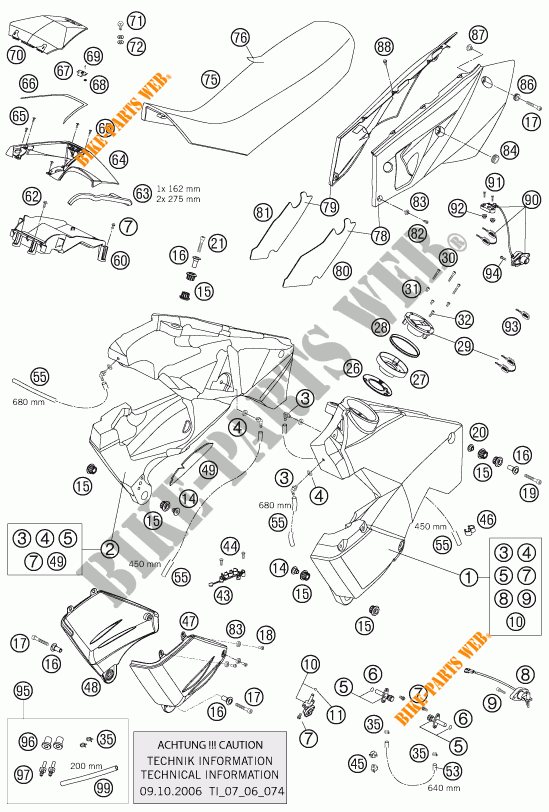 DEPOSITO / ASIENTO para KTM 990 ADVENTURE ORANGE ABS 2006