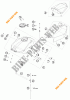 DEPOSITO / ASIENTO para KTM 1190 RC8 ORANGE 2010