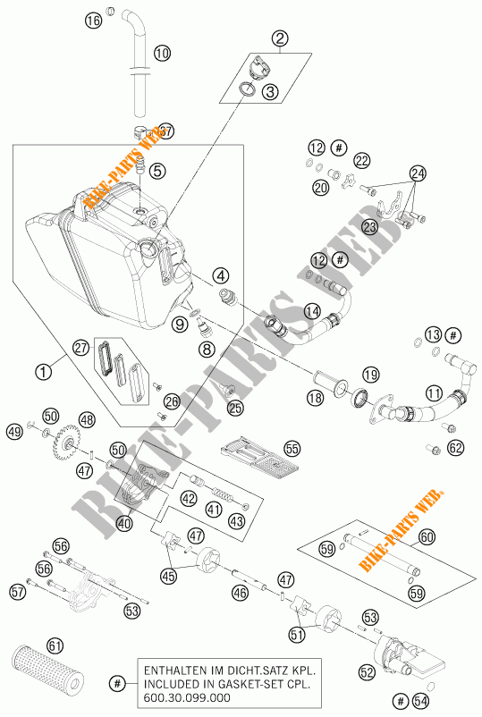 BOMBA DE OLIO para KTM 990 SUPERMOTO T ORANGE ABS 2012
