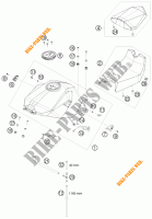 DEPOSITO / ASIENTO para KTM 1190 RC8 BLACK 2010
