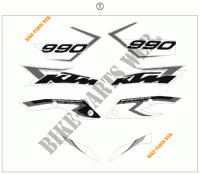 PEGATINAS para KTM 990 SUPERMOTO R ABS 2013