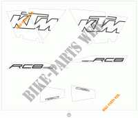 PEGATINAS para KTM 1190 RC8 ORANGE 2010