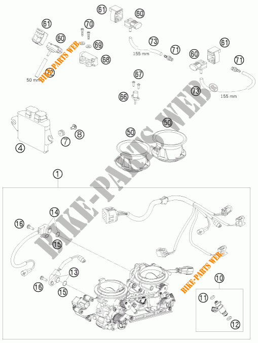 INYECCION para KTM 990 SUPERMOTO R 2010