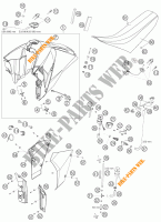 DEPOSITO / ASIENTO para KTM 950 SUPERMOTO ORANGE 2007