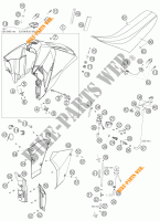 DEPOSITO / ASIENTO para KTM 950 SUPERMOTO ORANGE 2006