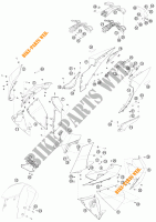 PLASTICOS para KTM 1190 RC8 WHITE 2010
