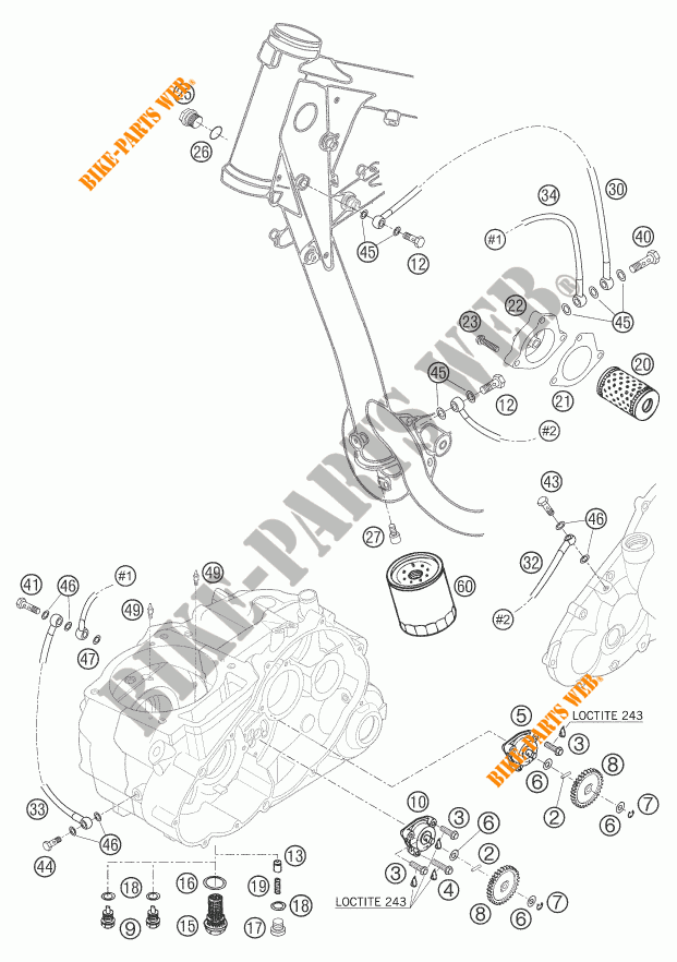 BOMBA DE OLIO para KTM 660 SMC 2005