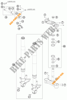 HORQUILLA / TIJA DIRECCION para KTM 1190 RC8 WHITE 2009