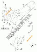 DEPOSITO / ASIENTO para KTM 640 LC4 SUPERMOTO ORANGE 2005