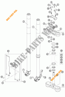 HORQUILLA / TIJA DIRECCION para KTM 640 LC4 SUPERMOTO ORANGE 2005