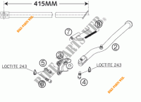 CABALLETE LATERAL / CENTRAL para KTM 640 LC4 SUPERMOTO WHITE 2005