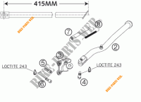 CABALLETE LATERAL / CENTRAL para KTM 640 LC4 SUPERMOTO PRESTIGE 2005